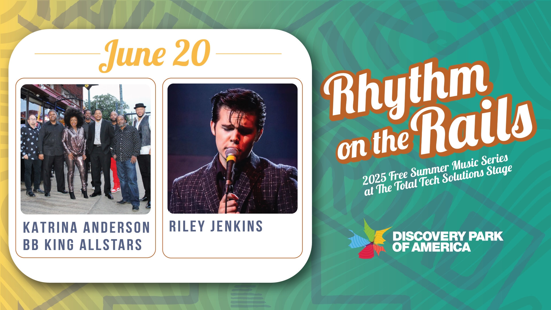 Rhythm on the Rails June 20, 2025: Katrina Anderson BB King Allstars and Riley Jenkins