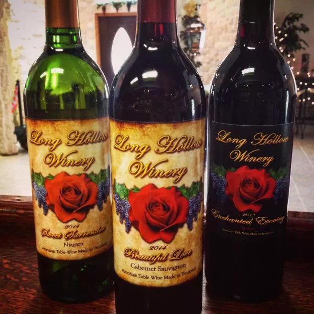 Various wines at Long Hollow Winery