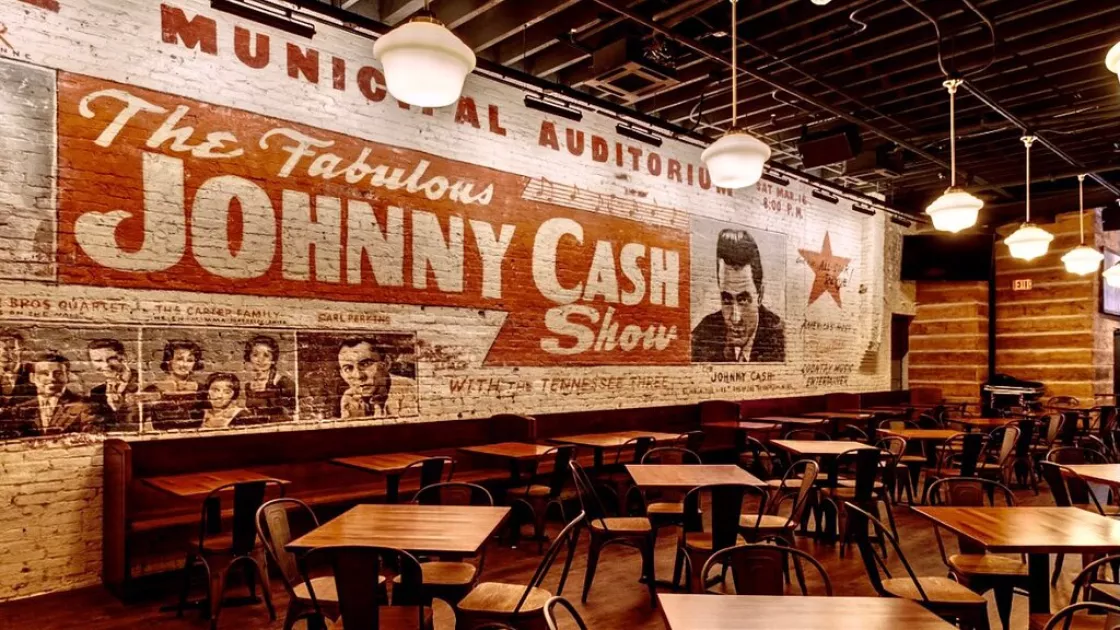 1st floor dining room at Johnny Cash's Bar &amp; BBQ.