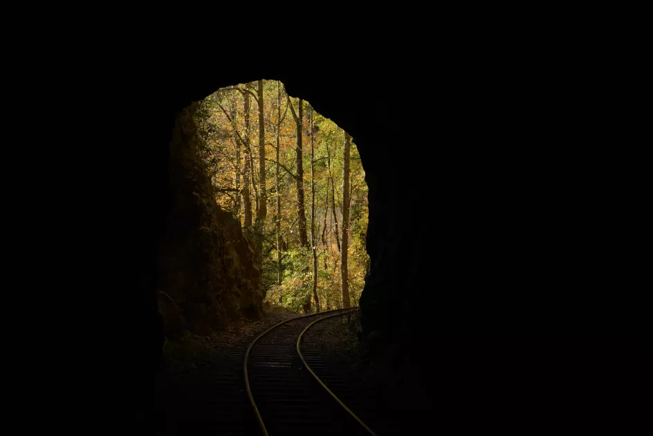 Train tunnel view