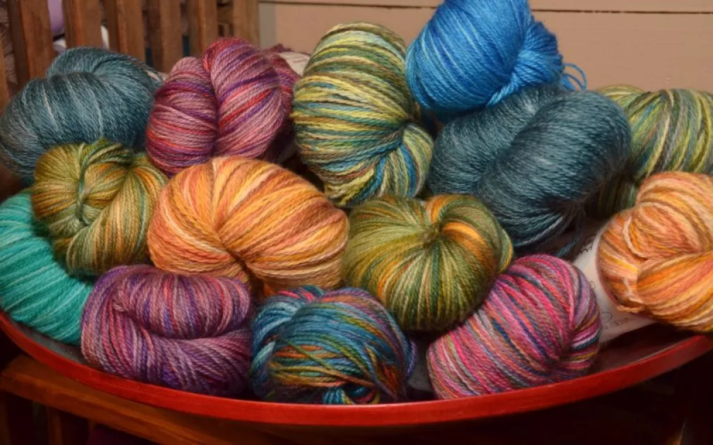 Hand dyed yarn